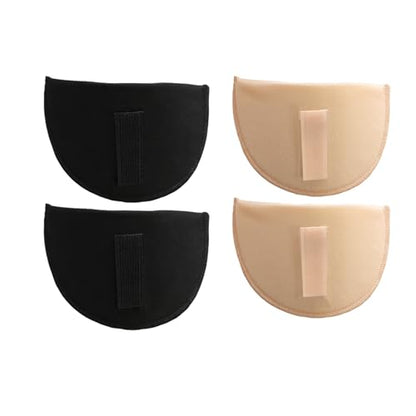 SZMUHLNY 2 Pairs Shoulder Pads for Women Clothes,No-Sewing Required Anti-Slip Detachable Reusable Soft Sponge Shoulder Pads for Men Blazer Clothes Sewing Accessories - color: 2 pack/Black,Skin
