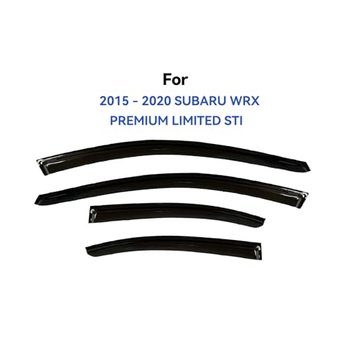 YQAUTEC Window Visors Rain Guards Shield Compatible with 2015-2021 Subaru WRX, Window Wind Deflectors Vent Shades for 15-21 Premium Limited STi - size: Y273SW
