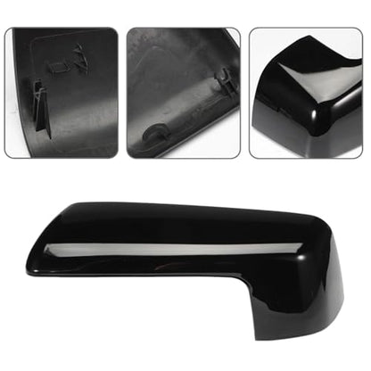 Mirror Cover Caps Compatible with GMC 2019-2025 Chevy Silverado 1500 and GMC Sierra 1500 Accessories (Black) - color: Black