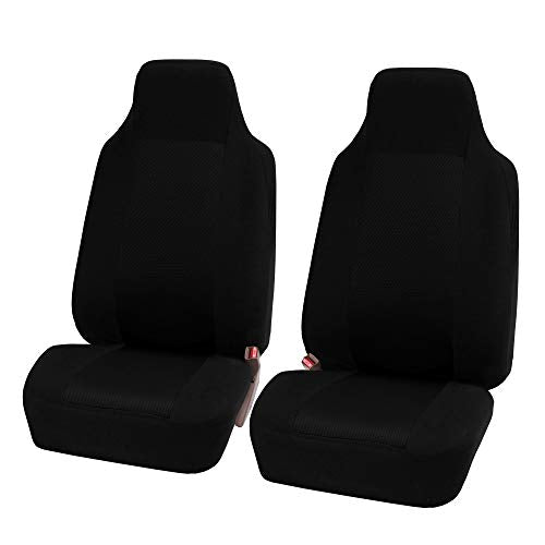 FH Group 3D Air Mesh Car Seat Covers Front Set – Universal Fit Automotive Seat Protectors, Washable Low Back Bucket Seat Covers for SUV, Sedan, Car Accessories, Black - color: Black, size: Front Set