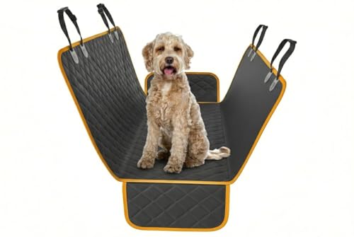 Active Pets Dog Car Seat Cover for Back Seat, Waterproof Pet Hammock Protector, Durable Nonslip Seat Protection SUV Truck, Standard 53"x56", Orange - color: Orange, size: Standard (53" x 56")
