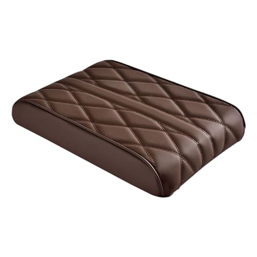Car Center Console Cover Pad, Leather Auto Console Arm Rest Cover, Waterproof Car Armrest Seat Box Cushion Protector, Memory Foam Armrest Pillow for Most Cars (Coffee) - color: Coffee