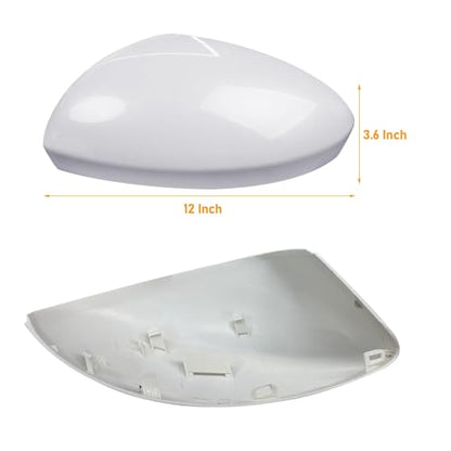 Moonlinks Compatible with Nissan Sentra 2020 2021 2022 2023 2024 Side Mirror Cover Replacement, Pure White Left Driver Side Clip-on Mirror Cap for Sentra S/SR/SV/Sense/Advance/Exclusive - color: Left Pure White
