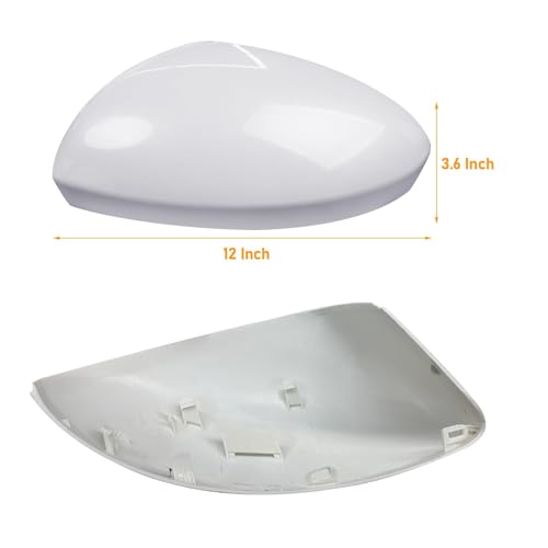 Moonlinks Compatible with Nissan Sentra 2020 2021 2022 2023 2024 Side Mirror Cover Replacement, Pure White Left Driver Side Clip-on Mirror Cap for Sentra S/SR/SV/Sense/Advance/Exclusive - color: Left Pure White