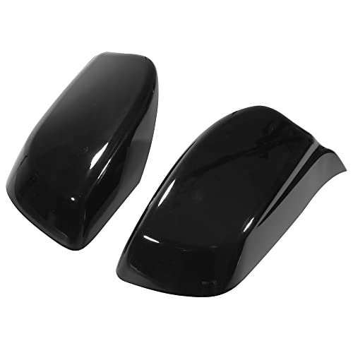 X AUTOHAUX Pair Car Exterior Rear View Mirror Covers Cap Replacement for BMW 5 Series E60 E61 E63 E64 2004-2007 Gloss Black - color: Gloss Black