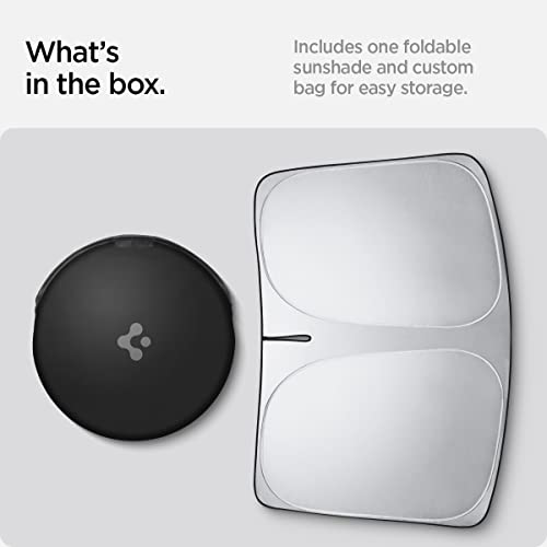 Spigen Front Windshield Sunshade for All Tesla Model Y & 3 | Dual Layered Protection Car Accessories for Model Y Juniper and Model 3 Highland | Gift for Tesla Owner - size: Model 3/Y