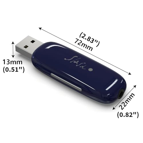 Slash4 Hi-Fi Bluetooth DAC & Headphone Amp ESS Quad DAC ES9219, LDAC/aptX Adaptive, Optical Output, Upgrades Car/Home Audio to High-Res Studio Quality, Wireless Connectivity, USB Powered, Metal Navy