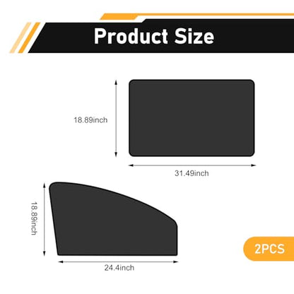 4 PCS Car Side Window Sun Shade, Adjustable Anti-Glare Car Window Shades, Heat Insulation Blackout Curtains, Universal Automotive Interior Accessories (Black) - color: Black