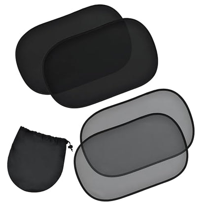 EcoNour Car Window Shades for Baby (4 Pack) | Protects Baby from Window Sun & Heat | Sun Shade Side Windows for Kids | Automotive Sun Protection from UV | Child Safety Accessories | Medium - 20"x12" - size: Medium - 4 Pack
