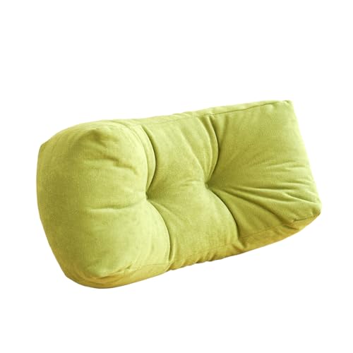 Back Pillow for Chair, Lumbar Support Pillow for Office Chair Lower Back Pain Relief Soft Cushion Car Bed Couch Sitting High Elasticity (Green, 35cm*16cm*20cm) - color: Green