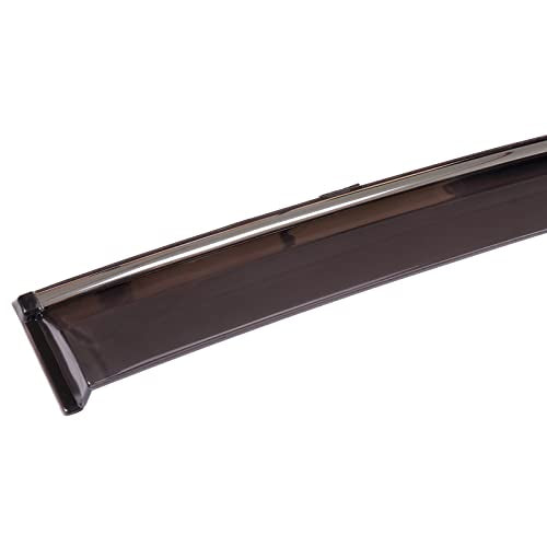Window Visors Fits 13-17 For Honda For Accord Sedan Polycarbonate Window Visors W/Chrome Trim 4Pc Rain Guard