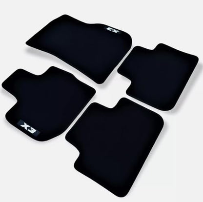 Custom Fit Floor Mats for BMW X3 2006-2023, Black Nylon, 4-Piece Set (for-x3-2018-2023)