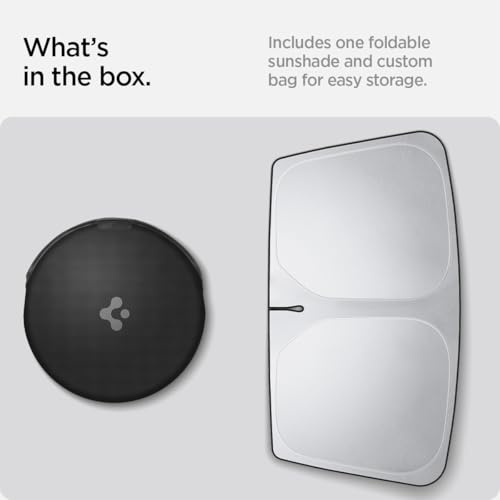 Spigen Windshield Sunshade for All Tesla Model X (2015 to Current) Triple-Coated Front Sun Shade - size: Model X