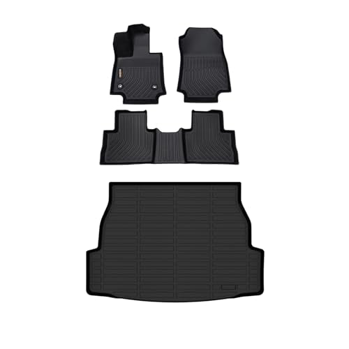 Binmotor-All Weather Floor Mats Cargo Liner for Toyota RAV4 2019-2024 2025(Only Gas Modesl), Heavy Duty Car Trunk Mat Floor Liners for RAV4 Accessories-Black - style: 8) Car Mats for Toyota RAV4 Fuel (2019-2025)