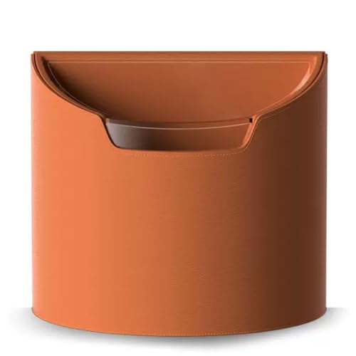 Leakproof Car Trash Can, Mini Car Trash Bin with Removable Liner, Waterproof Automotive Garbage Can for SUV, Truck, Vehicle, Home, Office, Multipurpose, Easy to Clean, Orange - color: Orange
