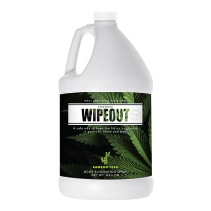 Chronic Wipeout Smoke Smell Eliminator for Home, Cars, Hands, Hair, Clothes, & More | Smoke Odor Eliminating Spray for All Kinds of Strong Smoke | Gifts for Smokers - Bamboo Teak 1 Gallon - size: 1 Count (Pack of 1)
