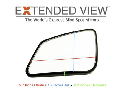 Blind Spot Mirrors- Compatible with Tesla Model S Extended View - 2 Piece Set (Left & Right) - size: Model S