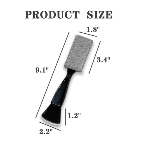 Double-Headed Car Cleaning Brush, Car Detailing Brush, Durable, Easy to Store Without damaging Interior Surfaces; Suitable for Cleaning dashboards (2PCSBlack) - color: 2PCS Black