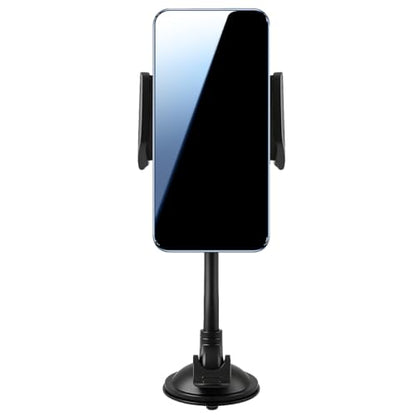 Car Phone Holder Mount, Gooseneck Long Arm Cell Phone Holder, Windshield Window, Dashboard Anti-Shake Handsfree Stand with Strong Suction Cup, Fit for Most Cellphone(Black) - color: Black