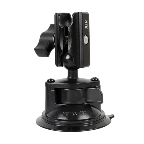 xik 1" Ball Suction Cup Base Mount with 2.36" Double Socket Arm for Phone Tablet Action Cam Mount, 3.5" Large Suction Cup Base for Windshield, Fits RAM B Size Mounts (with 2.36" Arm) - size: Suction Cup Base with 2.36" Arm
