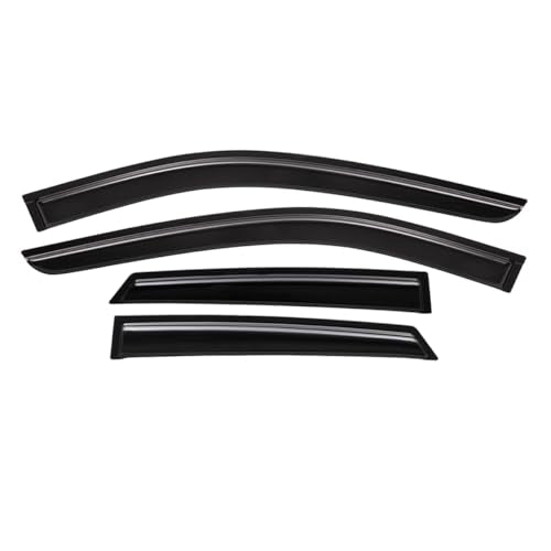 Lightronic Extra Durable Outside-Mount Auto Vent Window Visors, Fits 2018-2025 Audi Q5, UV Protection Rain Guards, Original Wind Deflectors, Smoke, 4-Pcs