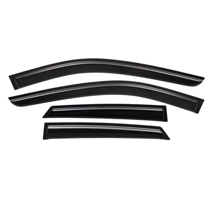 Lightronic Extra Durable Outside-Mount Auto Vent Window Visors, Fits 2018-2025 Audi Q5, UV Protection Rain Guards, Original Wind Deflectors, Smoke, 4-Pcs