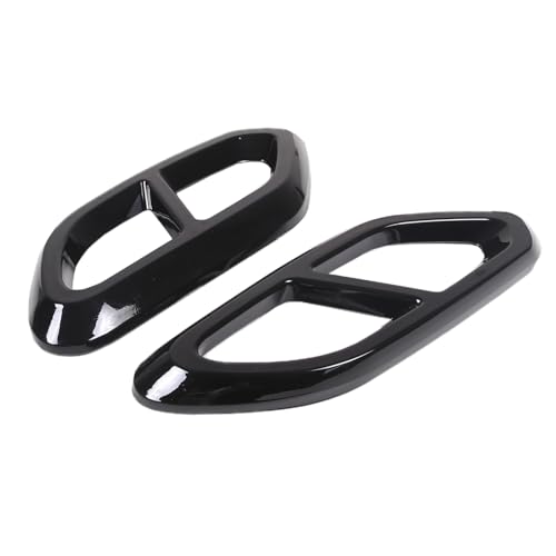 2PCS Car Exhaust Pipe Cover Compatible with Mercedes-Benz GLC Class 2023 Exhaust Tail Pipe Cover Trim Rear Bumper Exhaust Pipe Cover ABS Exterior Accessories (Glossy Black) - style: Glossy Black