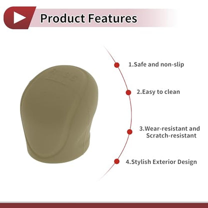 Gear Shift Knob Cover Universal for Car SUV Truck RV Insert Stick Shifting Handle Protector Silicone Beige - color: Beige