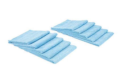 The Rag Company - Edgeless 300 - Microfiber Detailing Towels, Perfect for Removing Polishes, Sealants, and Glaze; Great for Interior Cleaning and Dirty Jobs; 300GSM, 16in x 16in, Light Blue (10-Pack) - color: Light Blue