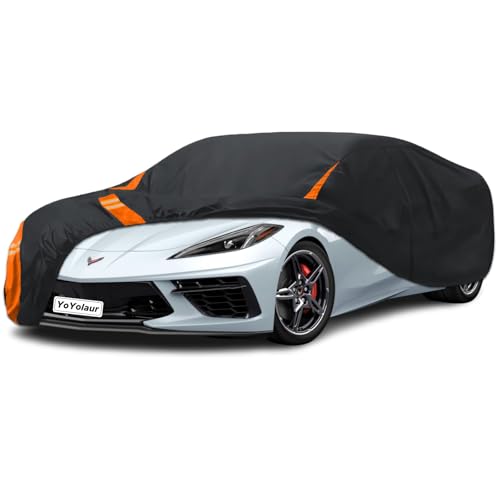 10-Layer for Chevy Corvette C3 Car Cover Waterproof All Weather for Automobiles, Outdoor Full Exterior Covers Soft Cotton Lining with Door Zipper, Fit for Corvette C3 1968-1982 - size: Custom Fit for Chevy Corvette C3