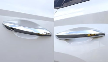 Auto Parts Fit for Hyundai Tucson 2026 2025 2024 2023 2022Exterior Door Handle Cover Trims with Smart Keyhol (Chrome Silver) ABS 5 PCS - color: Chrome Silver