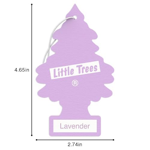 LITTLE TREES Car Air Freshener | Hanging Tree Provides Long Lasting Scent for Auto and Home | 24 Air Fresheners |Lavender - color: Lavender