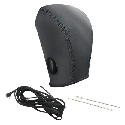 Gear Shift Knob Cover with Black Stitches, Shift Lever Leather Sheath, Replacement for Pathfinder 2013 2014 2015 2016 2017 2018 2019 2020