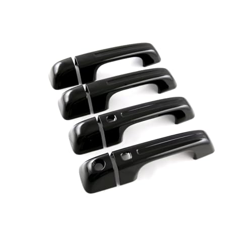 Car Accessories Fit for Dodge Ram 1500 2024 2023 2022 2021 2020 2019 Door Handle Cover Trims （Glossy Black with Smart Hole ABS 8PCS - color: Glossy Black With Smart Hole