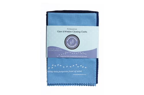 Superior Window Cleaner Kit - Window and Glass Cleaning Cloth, Streak-Free Windows - Microfiber Towel Cleaning Kit for Windows, Mirrors, Car Windshield - Blue