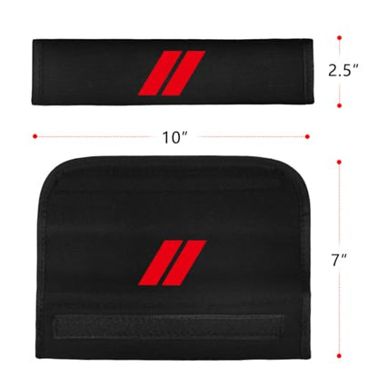 2PCS Seat Belt Covers Compatible with Dodge Challenger Charger SRT RAM Car Accessories, Seatbelt Shoulder Strap Pads Safety Belt Cushions Protective Sleeves - color: Seat Covers-RAM