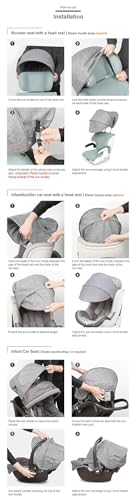 Manito Sun Shade Extender/Auxiliary Canopy for Car Seat (Beige) - color: Beige