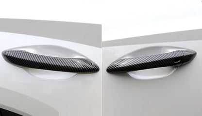 Auto Parts Fit for Hyundai Tucson 2026 2025 2024 2023 2022Exterior Door Handle Cover Trims with Smart Keyhol (Carbon Fiber Pattern) ABS 5PCS - color: Carbon Fiber Pattern
