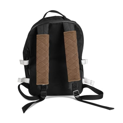 Amooca Automotive Seat Belt Cover Soft Suede Universal Fit Seatbelt Shoulder Pad Neck Protector Cushions for SUV Trucks Airplane Backpack 2 Pack Brown - color: Brown