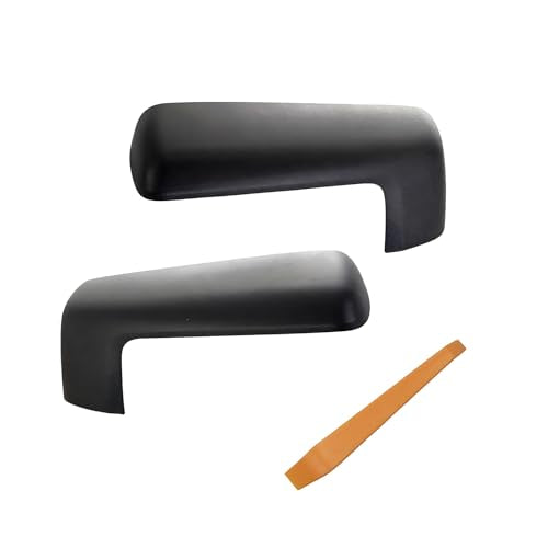 Mirror Cover Cap Trim Compatible with 2019-2024 Chevy Silverado 1500, GMC Sierra 1500 Texture Black - color: Texture Black