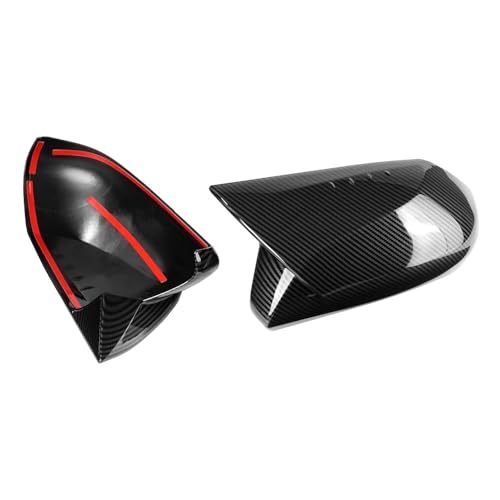 MAXDOM Side Mirror Caps Compatible with Toyota Camry (Carbon Fiber Pattern-Ox Horn Style, 2018-2025) - color: Carbon Fiber Pattern-Ox Horn Style