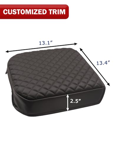 Center Console Armrest Cover for Ford F250 F350 F450 F550 Super Duty 2023 2024 2025 2026, Vinyl Leather Trim, Arm Rest Lid Cushion Protector, Anti-scratch, Dark Brown (Fits Bucket Seat Console Only) - color: Dark Brown