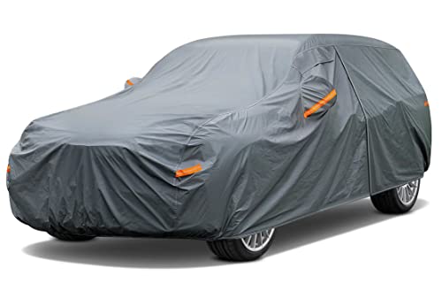 GUNHYI 16 Layers SUV Car Cover Waterproof All Weather Heavy Duty, Universal Fit Subaru CrossTrek, Audi Q3, Kia Soul/Seltos, Honda Element, Hyundai Kona, Nissan Kicks, Toyota CHR, vw Taos etc. - color: 2 SUV Car Cover, size: 2 Fit SUV Jeep Length up to 180