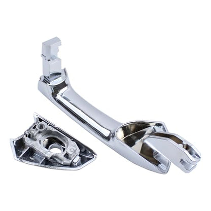 MOTOKU Front Left Chrome Exterior Door Handle with Keyhole for Honda Accord 2008-2012 Outer Driver Side with Cover