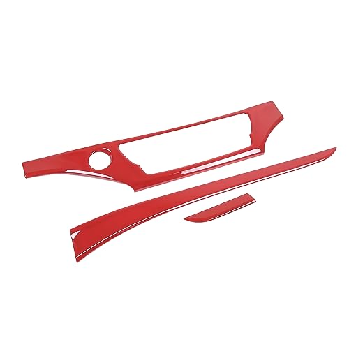 Dashboard Panel Cover Trim for Honda Pilot 2016-2022/ Passport 2019-2025/ Ridgeline 2016-2020 Accessories, Center Console Panel Strip Trim, Center Console Upper Center Pillar Trim, ABS (Red) - color: Red