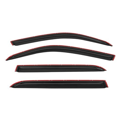 Window Visor Compatible with 2001-2007 Toyota Sequoia, Slim Style Acrylic Smoke Tinted 4PCS Sun Rain Shade Guard Wind Vent Air Deflector by IKON MOTORSPORTS, 2002 2003 2004 2005 2006