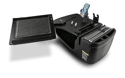 AutoExec Reach Car Desk for Your Vehicle Workstation and Mobile Office, Front Seat, Black with 400 watt Power Inverter, Printer Stand and Phone Mount - color: Black, style: 400 watt Power Inverter, Printer Stand and Phone Mount