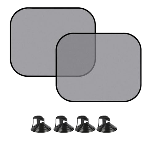 2PCS Universal Window Shade, Car Window Shades, Car Sunshine Glare & UV Rays Protection Sunshade with Suction Cups, Auto Sun Blocker Screen Accessories for Vehicles (2PCS/Side Without Hole) - color: 2PCS/Side Without Hole