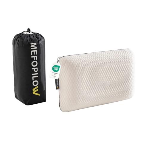 Memory Foam Travel Pillow with Washable Cover & Carry Bag – Compact, Soft & Breathable Neck Pillow for Airplane, Camping & Car (White- Without Spare Cover, 15.7x9.8x3.9 inches) - color: White- Without Spare Cover, size: 15.7x9.8x3.9 inches