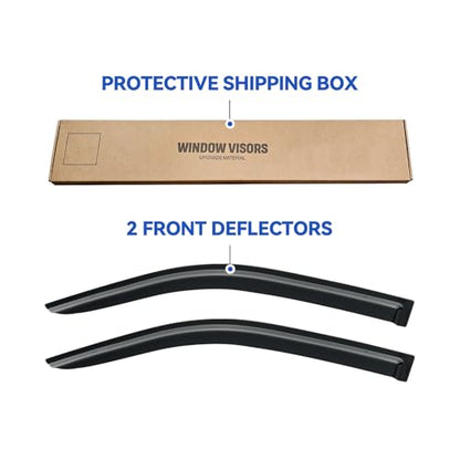 Window Visors Rain Guards for 2005-2020 Nissan Frontier King Cab, Out-Channel Window Vent Wind Deflectors Visors Shades for 05-20 Frontier Extended Cab, 2PCS - size: 2005-2020 Nissan Frontier King Cab